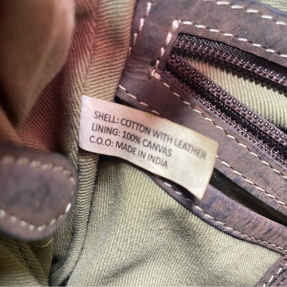 Firenze Bella Cross Body Aztec Tapestry & Leather Tassel Stud Detail Handbag - Picture 9 of 10